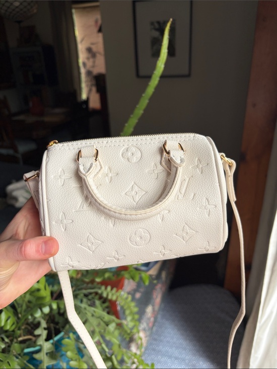 Louis Vuitton Handbags - Louis Vuitton White Embossed Crossbody Mini Speedy